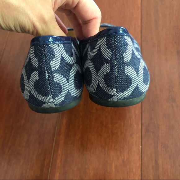 Coach all over CC logo Denim ballerina flats - Picture 7 of 12
